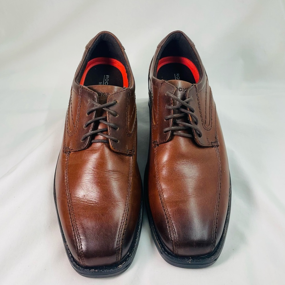 Nunn Bush Brown Leather Oxford Shoes with Square Toe
